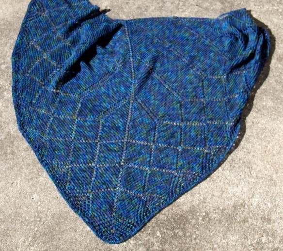 Easy Triangle Shawl by Deborah Cooke knit in Diamond Fancy Free by Deborah Cooke