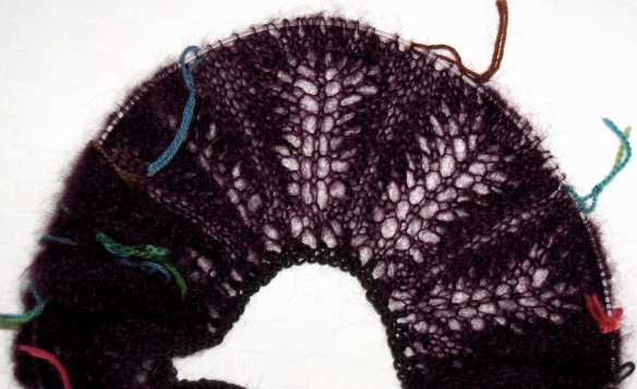  Lady's Circular Cape in Shell Pattern by Jane Sowerby knit in Rowan Kidsilk Haze by Deborah Cooke