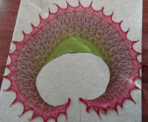 Snow Angel by Boo Knits knit by Deborah Cooke in Freia Ombre Wool/Nylon Lace