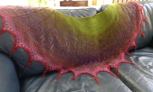 Snow Angel by Boo Knits knit by Deborah Cooke in Freia Ombre Wool/Nylon Lace