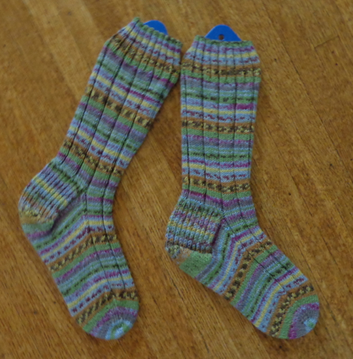 socks knit in Jawoll aktion by Deborah Cooke