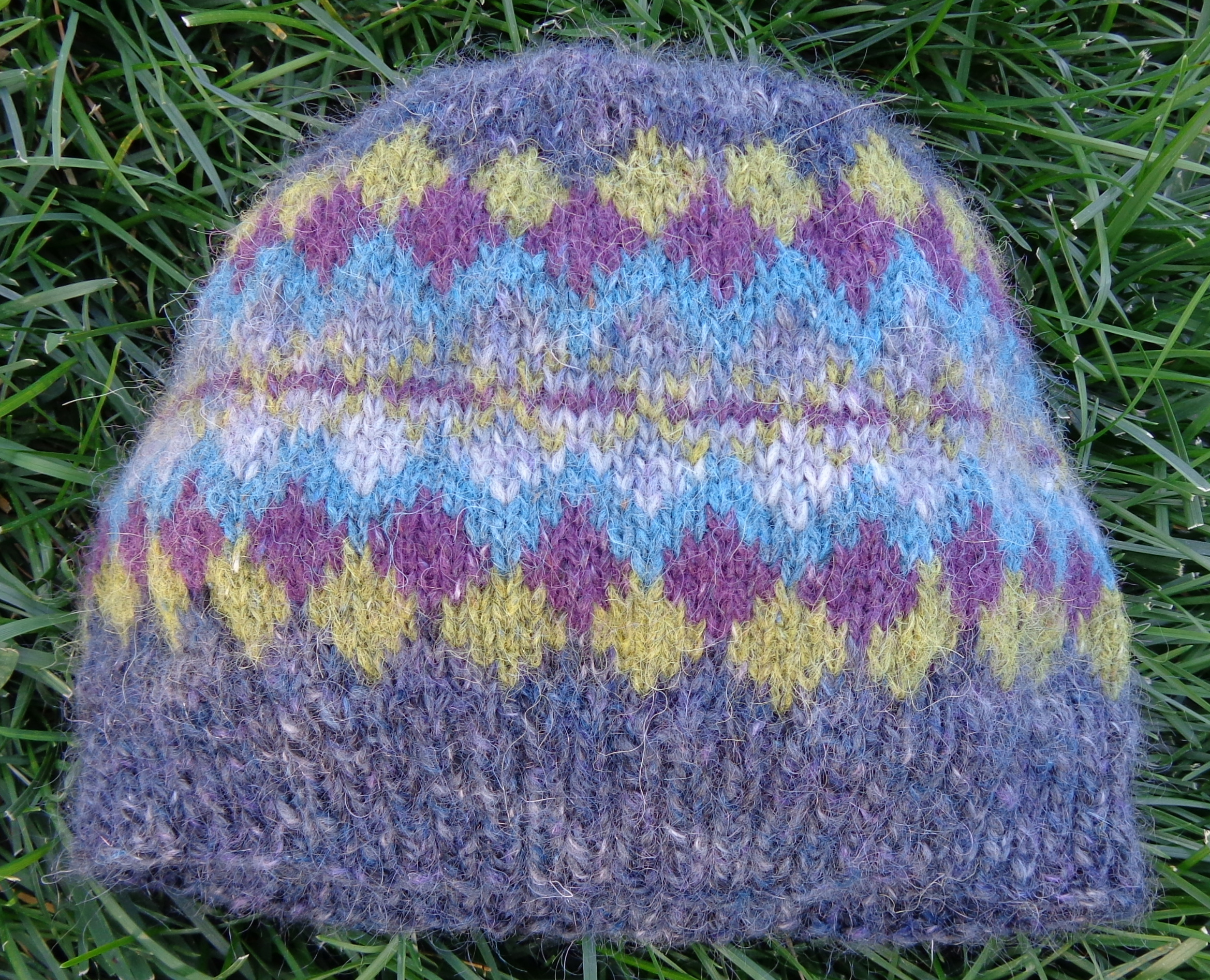 Fair Isle hat by Mary Jane Mucklestone knit by Deborah Cooke in Rowan Colourspun and Rowan Felted Tweed
