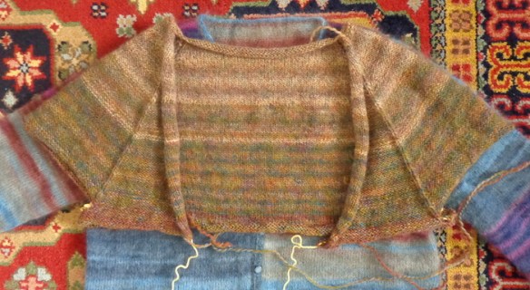 Comfort Fade Cardi by Andrea Mowry knit in Rowan Colourspun by Deborah Cooke