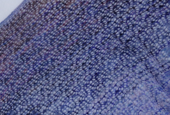Charlotte's Web Shawl by Maie Landra knit in Koigu KPPPM by Deborah Cooke