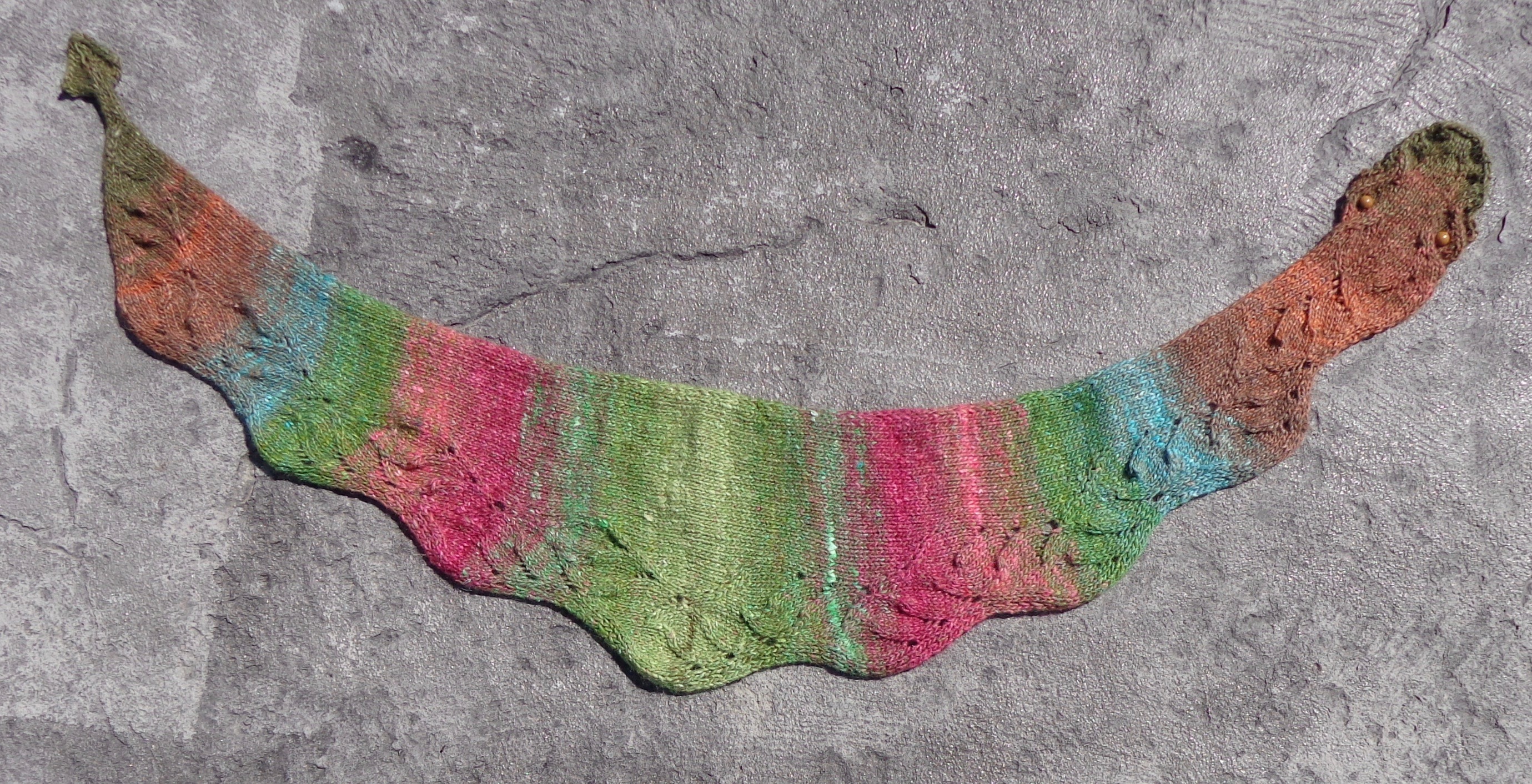 The Dragon's Tale by Nim Teasdale knit in Noro Silk Garden by Deborah Cooke