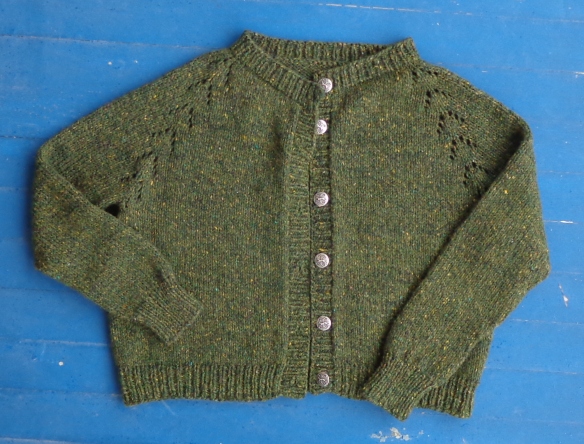 Felix Cardigan by Amy Christoffers knit in Rowan Renew by Deborah Cooke