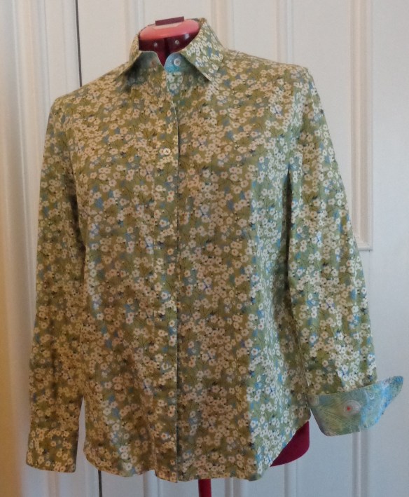 green Lord & Taylor shirt in Tana Lawn