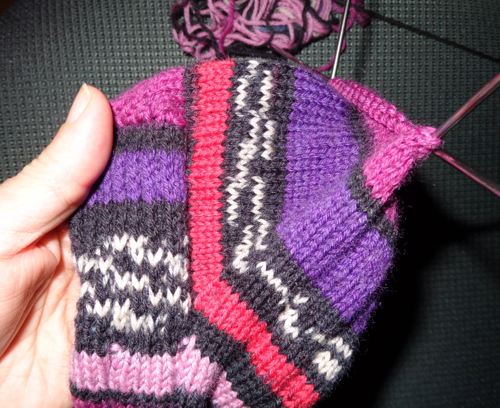 sock gusset knit by Deborah Cooke