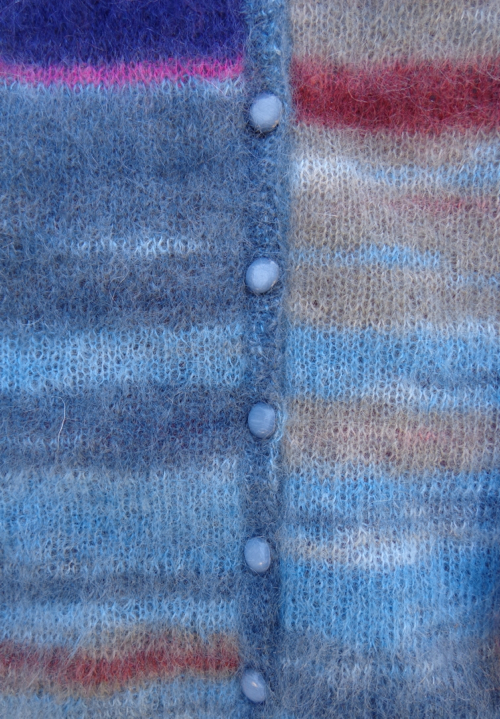 Hebrides by Lisa Richardson knit in Kidsilk Haze Stripe by Deborah Cooke