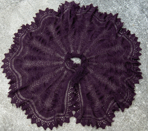 Lady's Circular Shawl by Jane Sowerby knit in Rowan Kidsilk Haze by Deborah Cooke