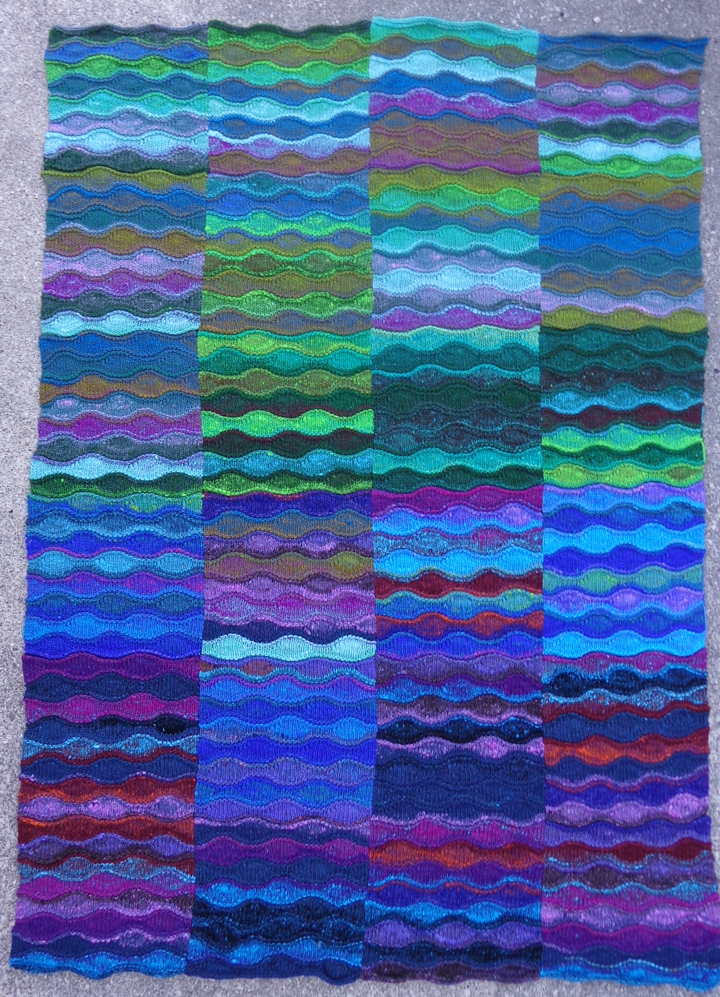 Lizard Ridge by Laura Aylor knit in Noro Kureyon by Deborah Cooke