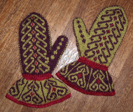 Magnificent Mittens 6-5 knit by Deborah Cooke in Zealana Performa Kauri Fingering