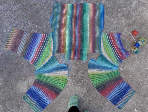 Cropped Jacket by Irina Poludnenko knit in Noro Silk Garden Sock by Deborah Cooke