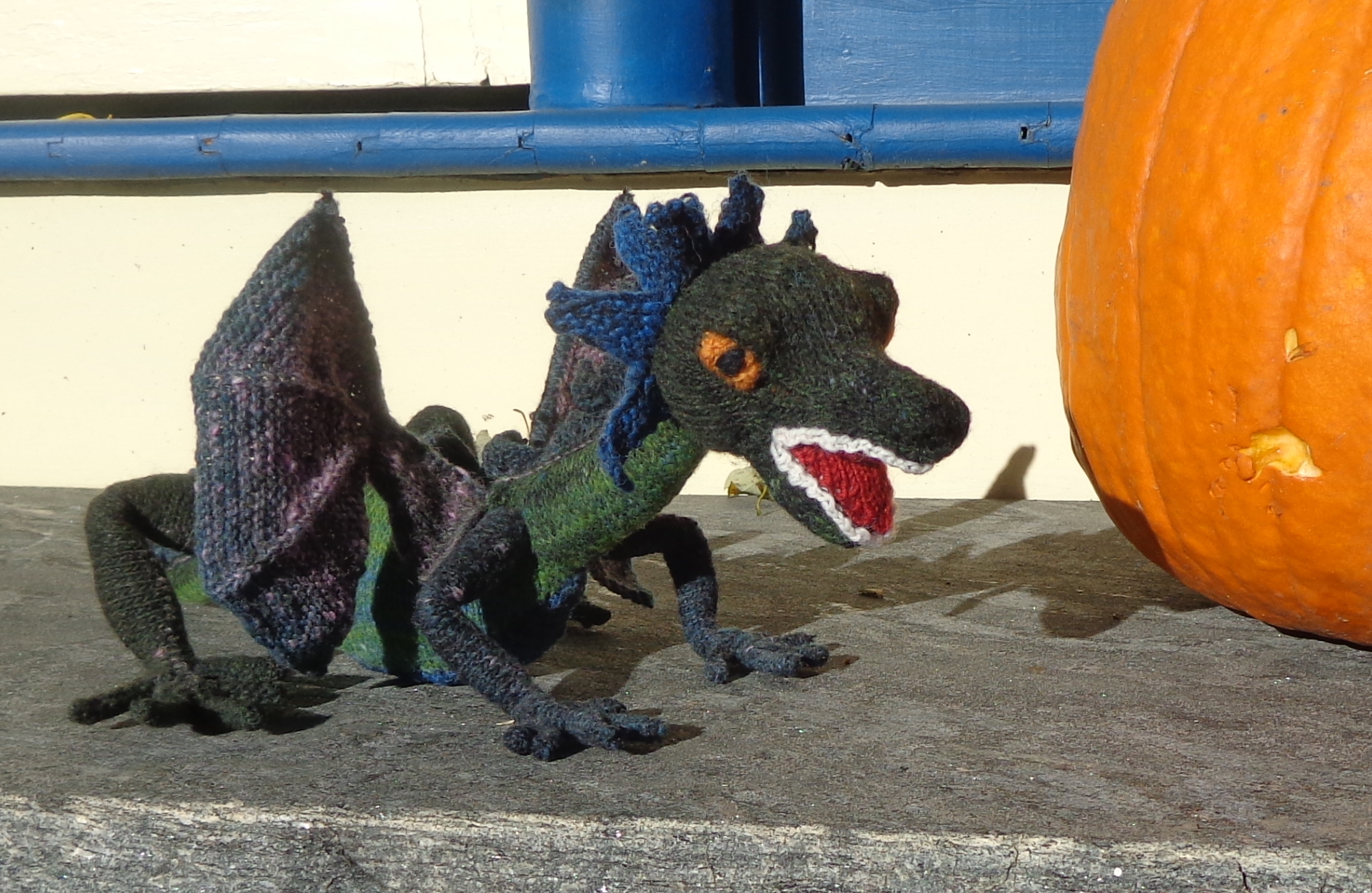 Doughty Dragon by Joan Rowe knit in Noro Kureyon Sock by Deborah Cooke