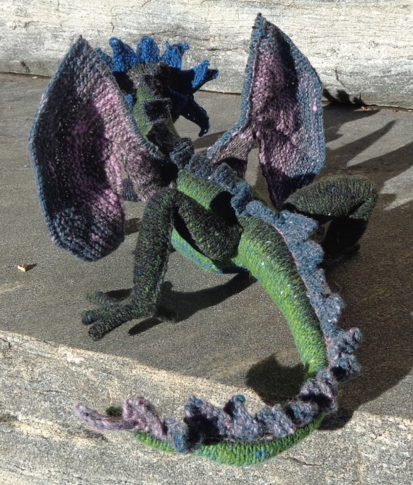 Doughty Dragon by Joan Rowe knit in Noro Kureyon Sock by Deborah Cooke