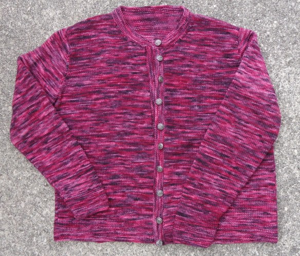 Lunenberg Cardigan by Andrea Hungerford knit in Koigu KPPPM by Deborah Cooke
