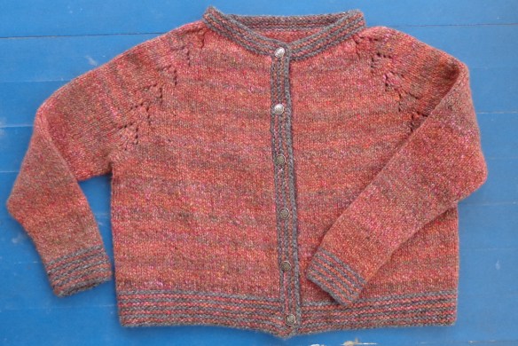Felix Cardigan by Amy Christoffers knit in Rowan Renew by Deborah Cooke