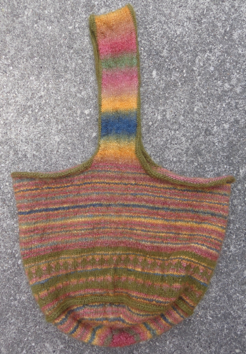 French Market bag knit in Patons SWS by Deborah Cooke