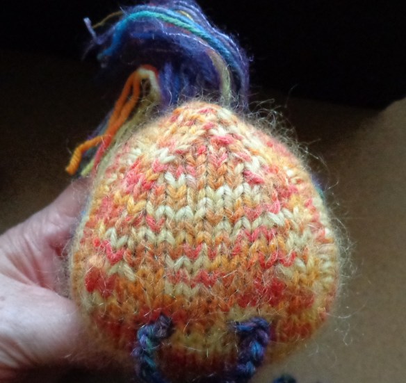 Bart 2 base with SSK at right edge and K2tog at left edge, knit by Deborah Cooke