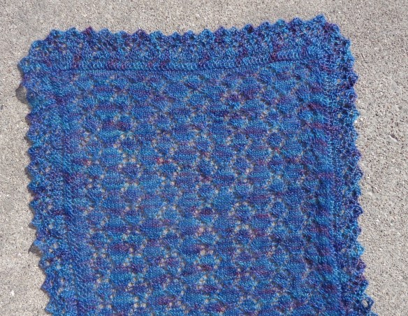 Diamond Lace Shawl from Victorian Lace Today knit by Deborah Cooke in Wellington Fibres 3 ply