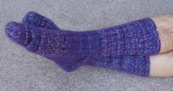 Snowshoe Socks by Emily Fogen knit by Deborah Cooke