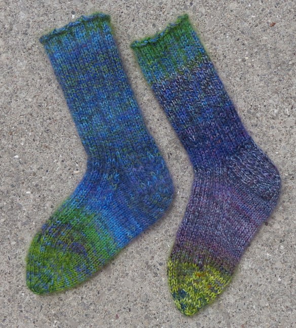 Snowshoe Socks by Emily Fogen knit by Deborah Cooke