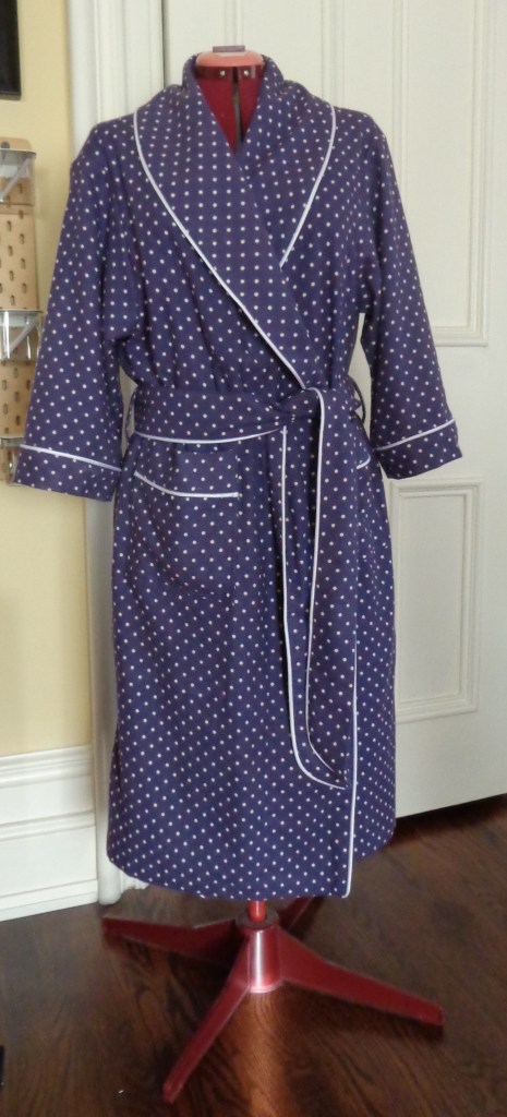 purple cotton flannel robe from Butterick 5537 sewn by Deborah Cooke