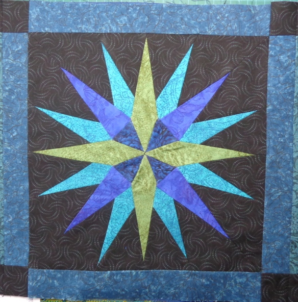 block for Moonglow quilt, designed by Jinny Beyer and pieced by Deborah Cooke