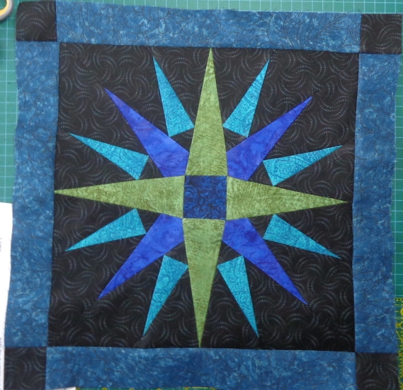 block for Moonglow quilt, designed by Jinny Beyer and pieced by Deborah Cooke
