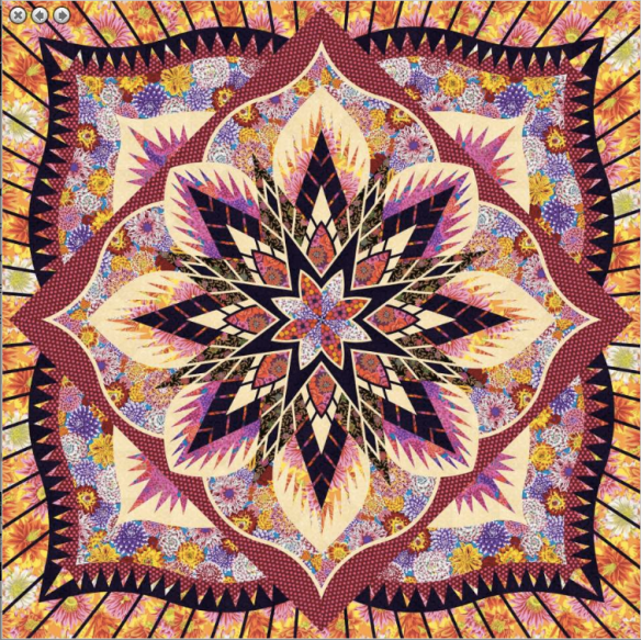 Crimson Poppy quilt design by Judy Niemeyer Quiltworx