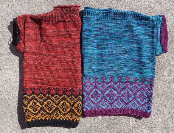 Two Navelli knit by Deborah Cooke