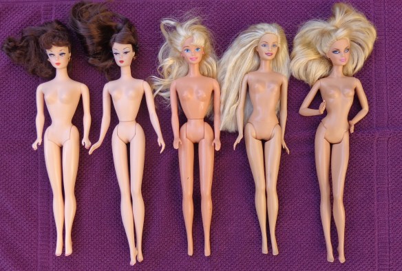 Barbie body styles, photographed by Deborah Cooke