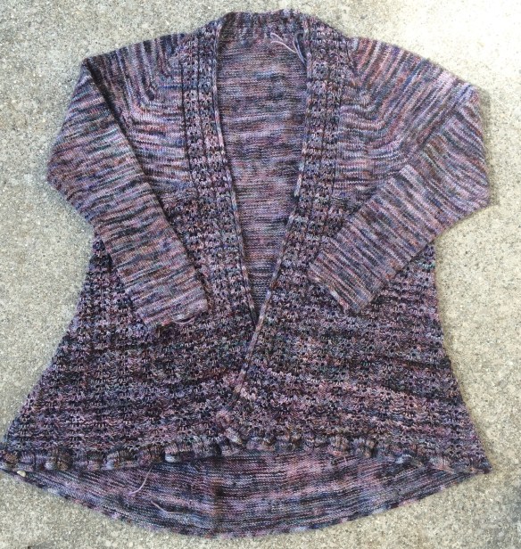 Juicy Gloss Cardigan knit in Koigu KPPPM by Deborah Cooke