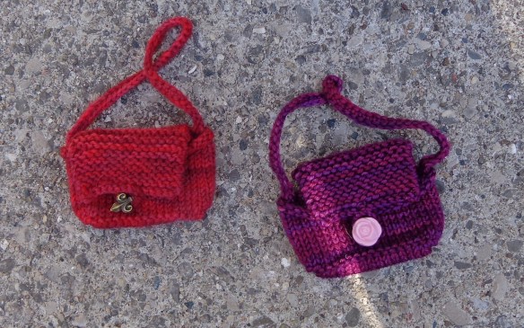 messsenger bags knit for Barbie by Deborah Cooke