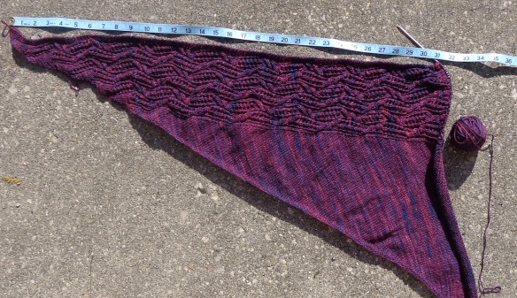 Crystal Twist shawl knit by Deborah Cooke
