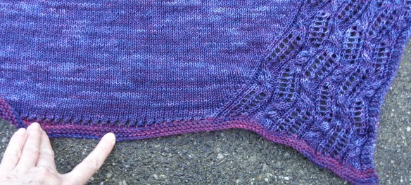 Crystal Twist shawl knit by Deborah Cooke