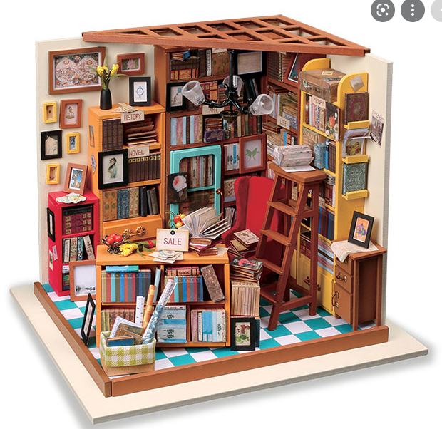 Harper's Library 1:24 scale miniature room kit