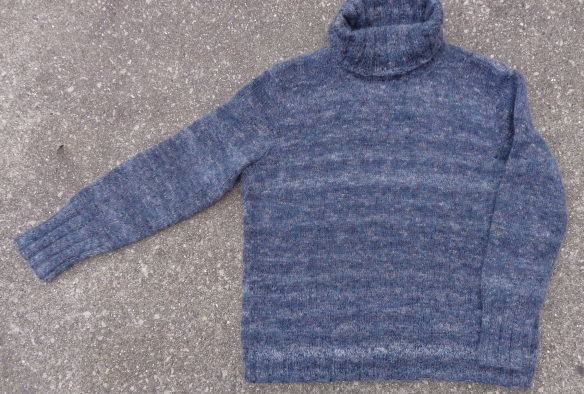 Basic Sweater by Louisa Harding knit in Rowan Colourspun by Deborah Cooke