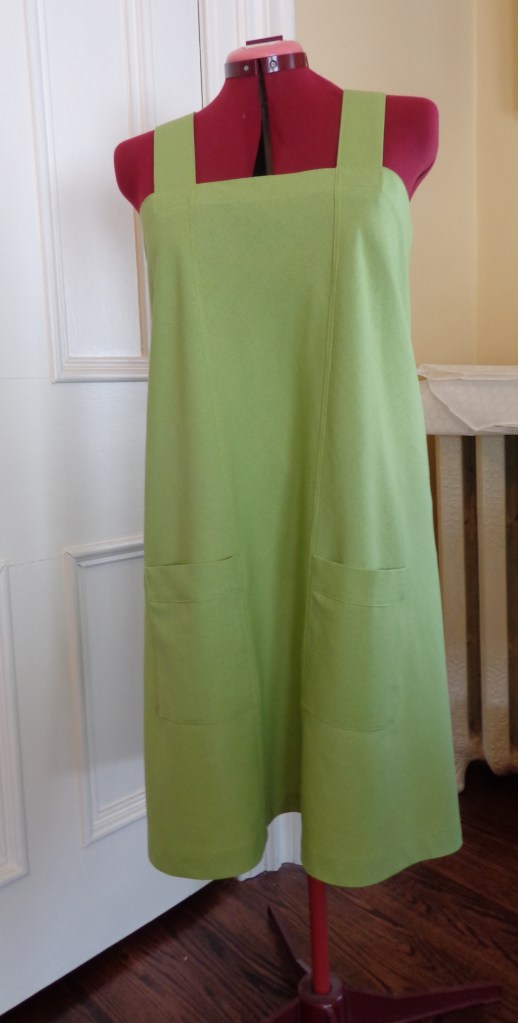 Linen apron sewn by Deborah Cooke, version 2
