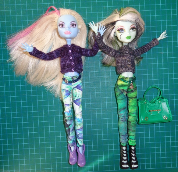 tights for Monster High Dolls sewn by Deborah Cooke using DGRequiem's Leg-cessories pattern