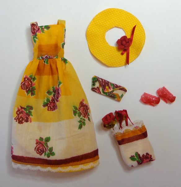 Hankie Couture inspired dress etc for Barbie, made by Deborah Cooke