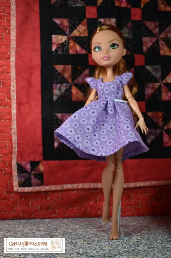 Chellywood A-line SpringTime dress for 10.5" dolls