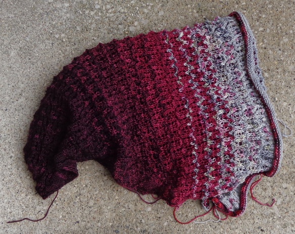 Charlotte's Web knitted in five colours of Koigu KPPPM by Deborah Cooke