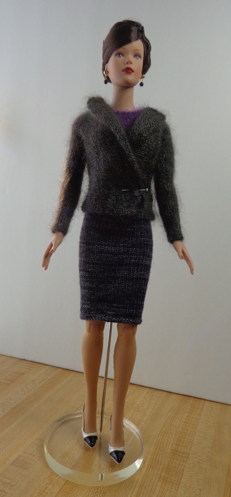 Dress and side-to-side cardigan knit for Tyler Wentworth by Deborah Cooke