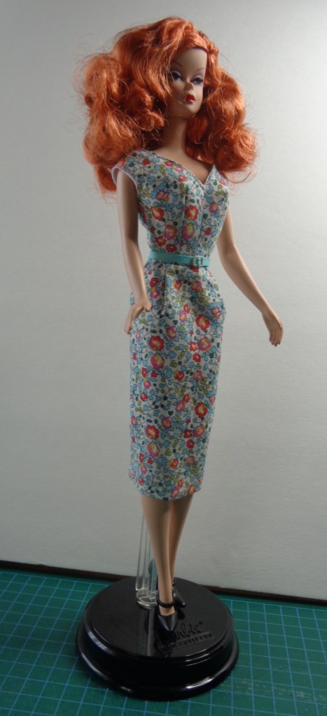 Trench Setting designed by Hankie Chic for Silkstone Barbie, coat sewn in Liberty Tana Lawn by Deborah Cooke