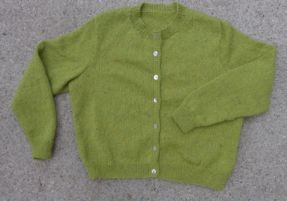 Quintessential Cardigan knit by Deborah Cooke in Jody Long Alba