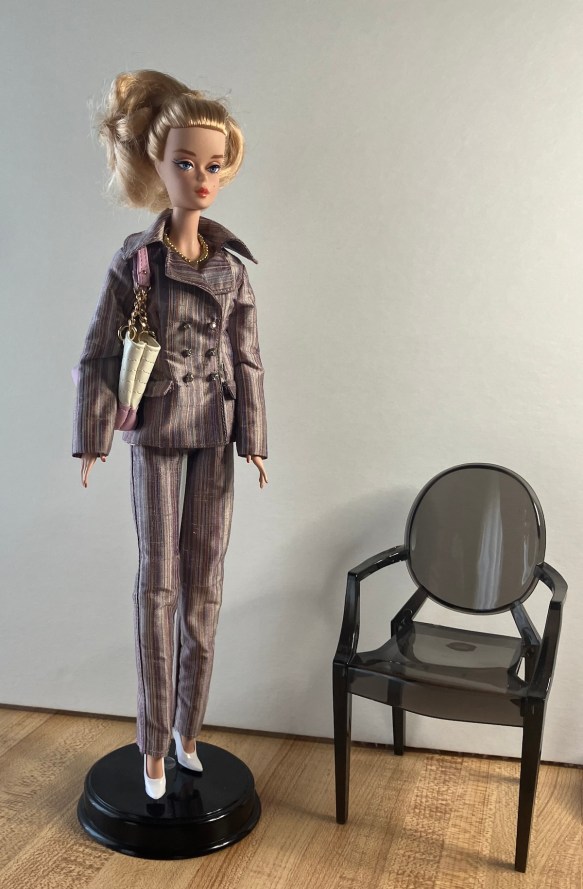 Elenpriv jacket and pants for 12" fashion dolls sewn in silk for Silkstone Barbie by Deborah Cooke