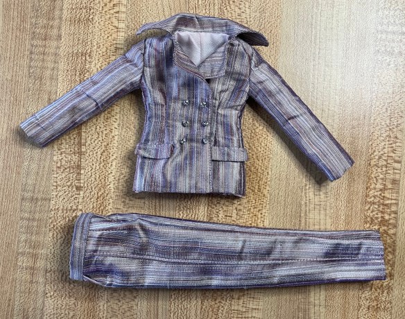 Elenpriv jacket and pants for 12" fashion dolls sewn in silk for Silkstone Barbie by Deborah Cooke