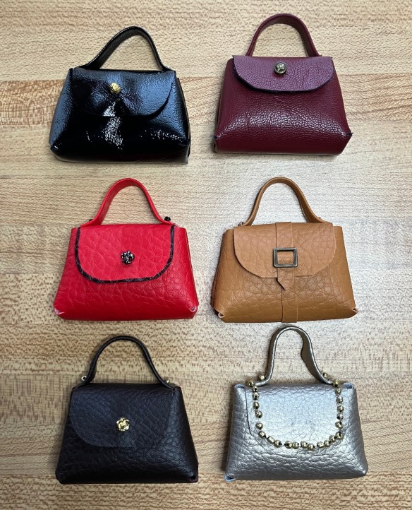 Purses for 12" fashion dolls made by Deborah Cooke