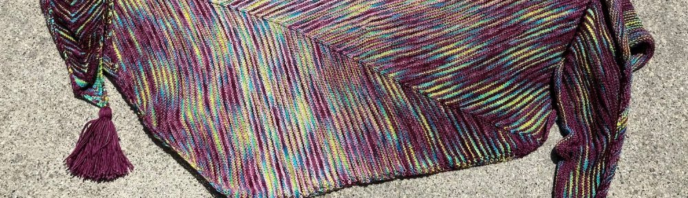 Which Way shawl knit by Deborah Cooke